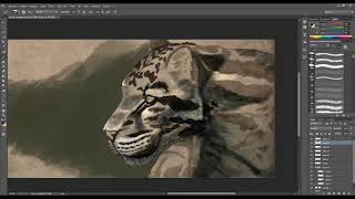Speed Painting - Digital Painting - "Clouded Leopard" Time Lapse