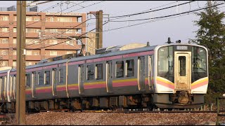 E129系A22+B6編成信越本線上り普通446M新潟→長岡【4K】