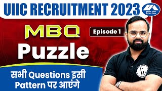 UIIC Recruitment 2023 | Puzzle Reasoning | Puzzle Solve Trick | UIIC Reasoning by Sachin Modi Sir