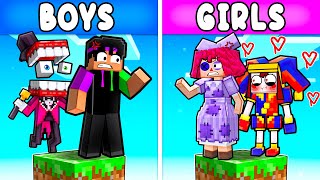 One BOYS Block vs One GIRLS Block with POMNI, RAGATHA, and CAINE! (The Amazing Digital Circus)
