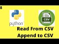 Read CSV and Append CSV in Python