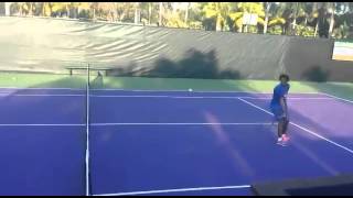 Alizé Cornet VS Gael Monfils "niquette" tennis game (2015)