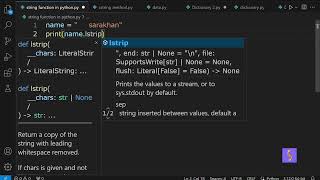(SY) string function in python lstrip(),rstrip(),strip()