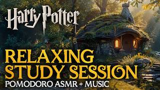 Relaxing Pomodoro Magic ✨ Harry Potter Study Session ✏️ Hogwarts ASMR Sounds Productivity Timer