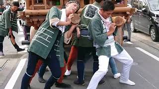 大麻神社例大祭(初日)  下淵組 午後の部巡行(カネヒラ～裁判所～御仮屋方面)  2018.10.20.