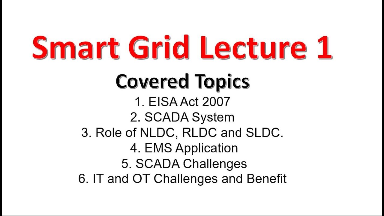 Smart Grid Technology Lecture 1 Youtube