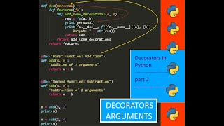 Python's decorators part 2 - Adding arguments