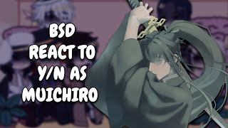 BSD React To Y/N As Muichiro || KNY || Gacha React