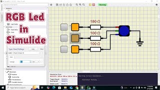 How to use an RGB Led in simulide | Simulation of an RGB led in simulide