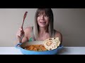 homemade butter chicken garlic naan mukbang