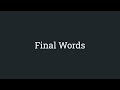 Java Multithreading: Final Words