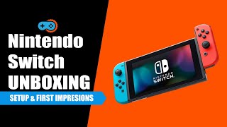 Nintendo Switch | UNBOXING | SETUP | Neon Blue and Neon Red Joy‑Con - HAC-001(-01)
