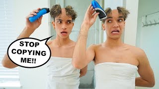 Copying EVERYTHING My Twin Brother Does For 24 Hours!