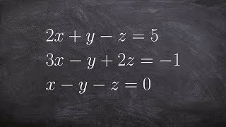 How to solve a system of equations with three variables