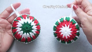 CROCHET TUTORIAL Esferas tejidas a crochet paso a paso | Esfera de Navidad (adornos navideños)