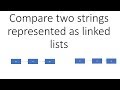 Linked List in Java - 82: Compare two strings represented as linked lists