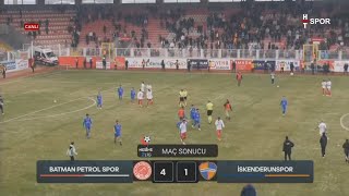 Batman Petrolspor 4 İskenderunspor 1 Geniş Maç Özeti TFF 2.LİG