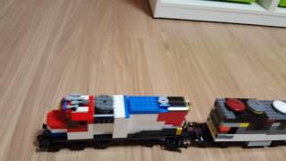 Taipankids가 만든 레고 코레일 7000번대 디젤기관차와 무궁화객차,발전차(custom lego KORAIL 7000th diesel engine with light)