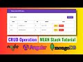 MEAN Stack CRUD Operations project tutorial | Angular | Nodejs | MongoDB