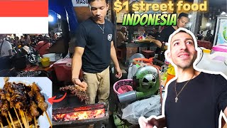 INSANE Indonesian SATE BBQ street food in Kreneng night market (sate \u0026 noodles)