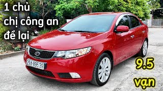 Chị công an ít đi để lại Kia Forte 2013 số tự động, màu đỏ rực rỡ