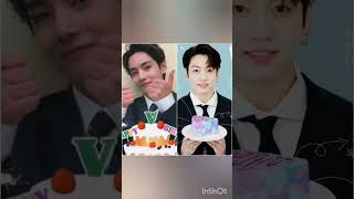 V vs Jk birthday cake #viralvideo #shorts #bts #taehyung #jungkook