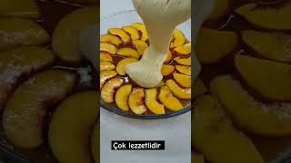 Karamelli Şeftali kek ‼️ #cake #shortsvideo #pastry