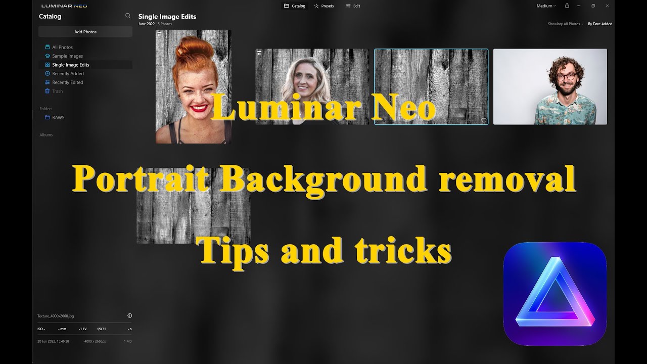 Luminar Neo Portrait Background Removal Tips And Tricks - YouTube