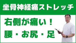 坐骨神経痛で右の腰・お尻・足が痛む時の原因とストレッチ方法