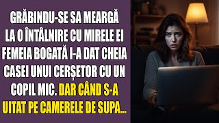 Grăbindu-se sa meargă la o întâlnire cu mirele ei, femeia bogată i-a dat cheia casei unui cerșetor..