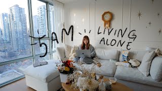 Living Alone Diaries: 5AM Productive Day In My Life (as a night owl)