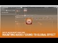 Routing audio / sound signals to global effects group in Native Instruments MASCHINE 2