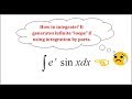 How to integrate e^x sinx