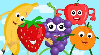 Five Little Fruits Jumping On The Bed and Nursery Rhyme for Babies
