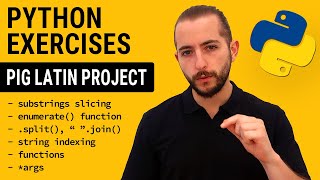 Python Exercise | Beginner Level | Pig Latin Program in Python With Challenges Application