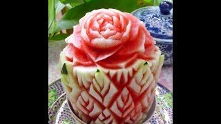 แกะสลัก แตงโม แบบที่ 2 Watermelon carving @ 2