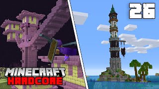 Minecraft Hardcore Let's Play - END RAIDING & DRAGON EGG LIGHTHOUSE!!! - Episode 26