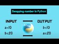 How to swap two numbers in python|python tutorial
