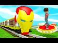 【踏切アニメ】あぶない電車 TRAIN Vs HULK AND FRIENDS🚦 Fumikiri 3D Railroad Crossing Animation #Train