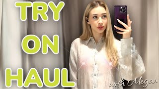 4K Transparent SHIRT | See-Through Try On Haul At The Mall With Megan 💜