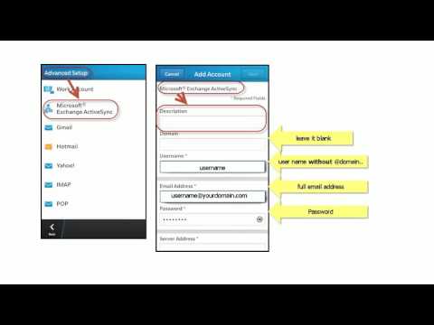 How to manually setup Exchange ActiveSync account Blackberry Q10 Z10 How to manually setup Exchange ActiveSync account Blackberry Q10 Z10
