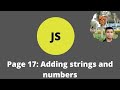 Page 17: JS tutorial: Adding Strings and numbers |2021|Easy