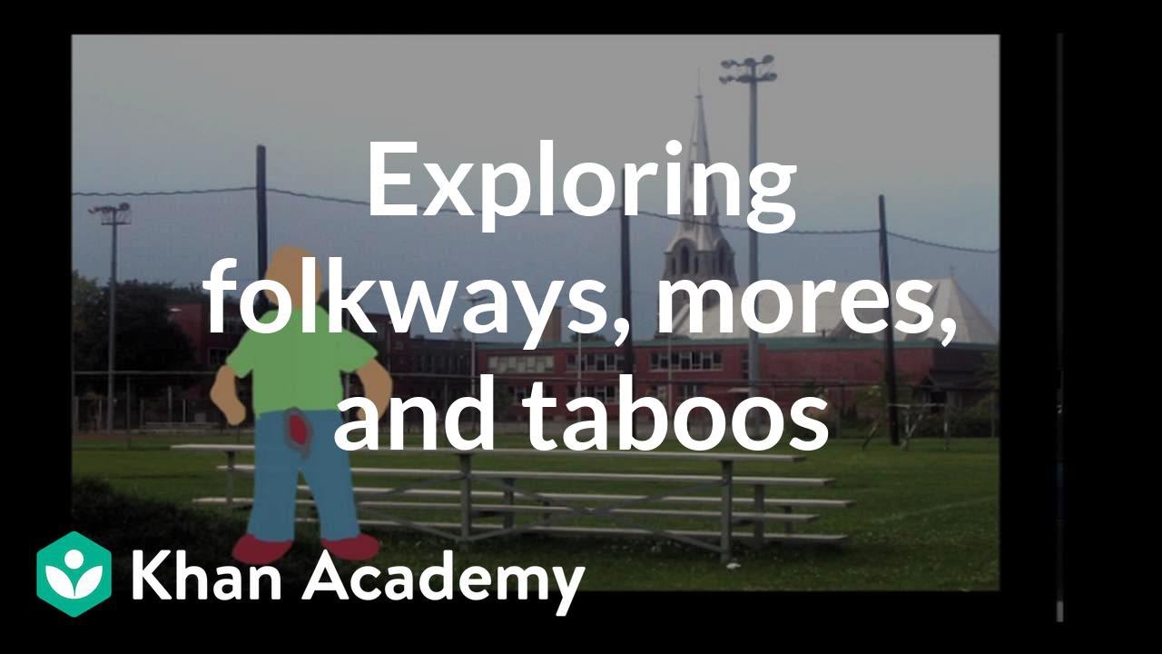 What Is Normal Exploring Folkways Mores And Taboos Behavior Mcat Khan Academy What Is Normal Exploring Folkways Mores And Taboos Behavior Mcat Khan Academy
