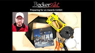 BeckerArt Preparing for an Awards Exhibition, Waxing a Watercolor, Framing