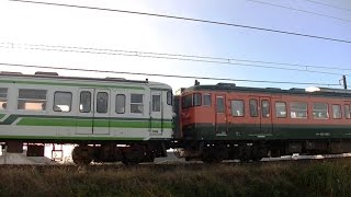 朝霧の中をやってきた115系新ﾆｲN11+N2編成　信越本線427M