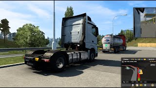 Mercedes Truck Transport | Mercedes ile Çift Dorse Euro Truck Simulator 2 | Logitech g29 gameplay