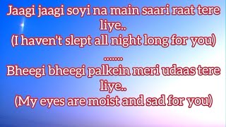 Tere Liye ~ Lyrics English translation - (Prince) || Atif Aslam, Shreya Ghoshal