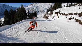 GoPro Ski Carving Slalom Turns Chamonix - Race ski turns with Dynastar Speed SL FIS