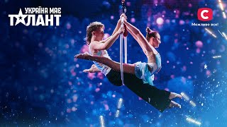 Young aerialist holds his partner with his teeth – Ukraine's Got Talent 2021 – Episode 6