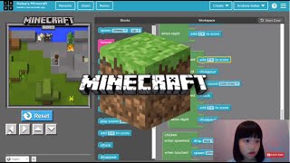 How to Code MINECRAFT in Code.org: Minecraft Designer - Create Your Own Game: Kalea's Minecraft